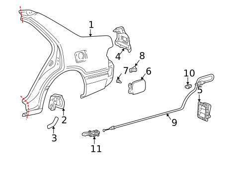 Quarter Panel & Components for 2004 Toyota Camry #1
