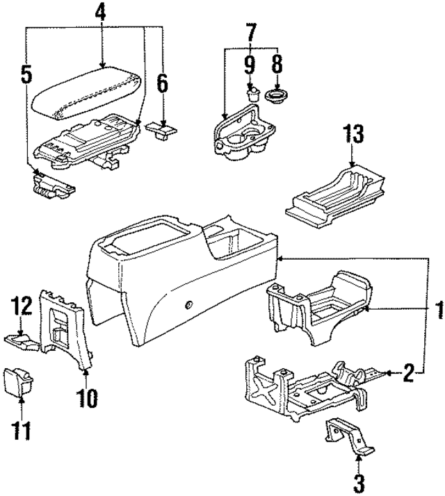 83408SV4A01 - Body: Console Assembly Mount Bracket for Acura Image