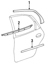 F6DZ54255A60B - Body: Reveal Molding for Ford: Taurus | Mercury: Sable Image
