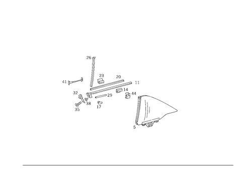 Rear-Side Window for 1989 Mercedes-Benz 300CE #1
