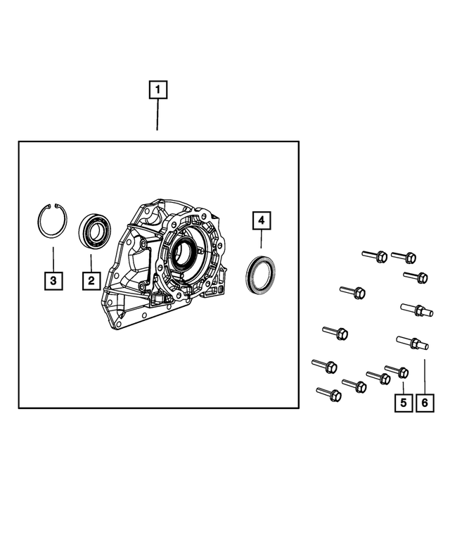 52119916AA - 68RFE; 6-Speed; Automatic Transmission: 4wd Adapter Snap Ring for Mopar Image