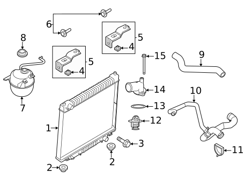 Radiator & Components for 2015 Ford E-350 Super Duty #0