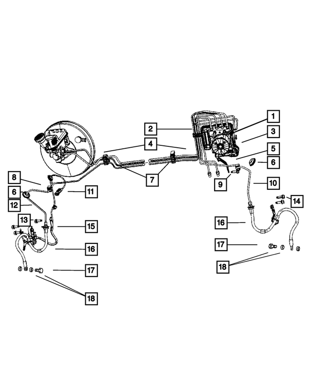4877603AC - : Brake Hose, Left for Mopar Image
