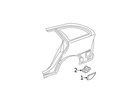 Exterior Trim - Quarter Panel for 2003 Mercedes-Benz C230 #1