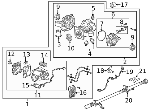 Differential for 2013 Cadillac XTS #0