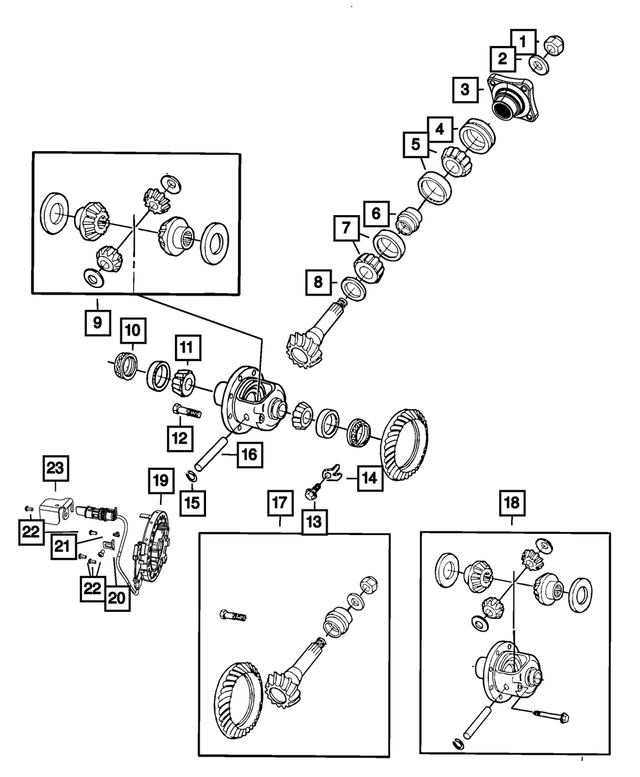 5189950AD - Rear Axle; American Axle 267 MM; Differential and Drive Line: Pinion Flange for Mopar Image