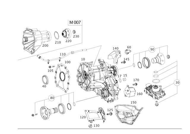1672807300 - Transfer Case: Long. Transfer Case for Mercedes-Benz: GLE350, GLE450, GLE450e, GLS450 Image image