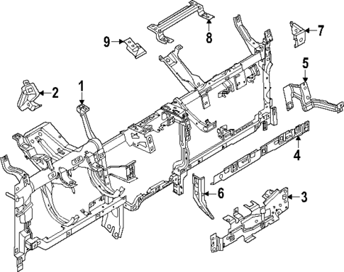 Instrument Panel Components for 2024 Ford F-350 Super Duty #1