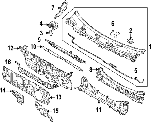 Cowl for 2025 Mitsubishi Outlander PHEV #0