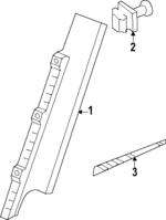 5H4837901B041 - Body: Frame Molding for Volkswagen: Golf R, GTI Image