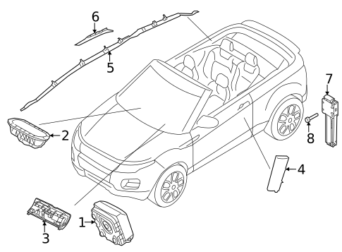 Air Bag Components for 2012 Land Rover Range Rover Evoque #0
