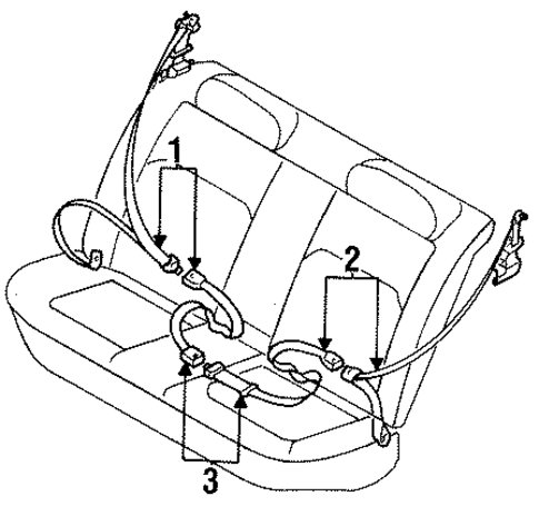 Seat Belt for 1996 Subaru Legacy #1
