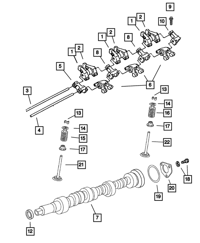 4663071 - Engine 3.5L Six Cylinder: Rocker Shaft Pedestal, Front for Mopar Image