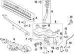 851500E180 - : Wiper Linkage for Lexus Image