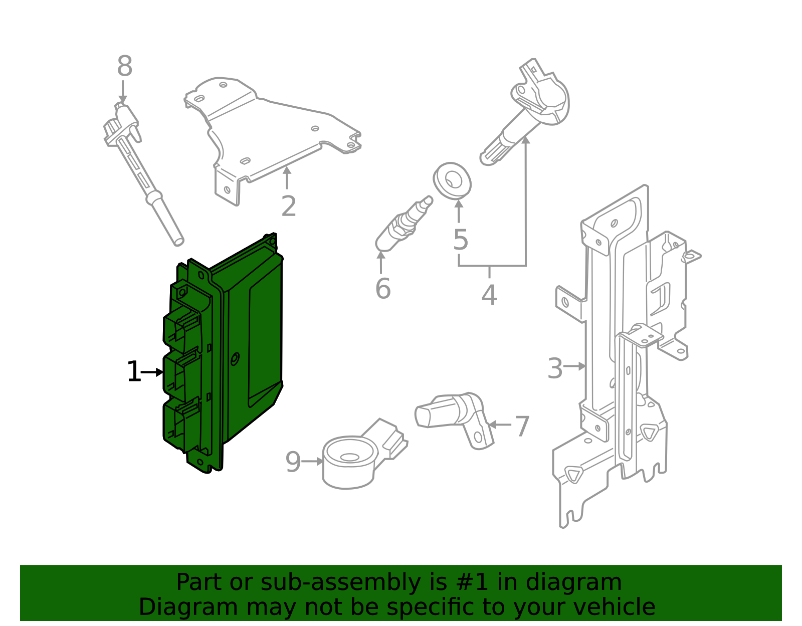 Engine Control Module (ECM) DR3Z-12A650-NE | TascaParts.com