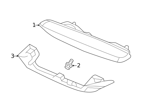 High Mounted Stop Lamp for 2019 Honda Civic #0
