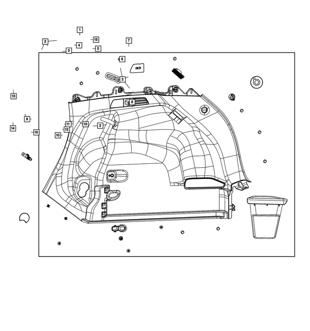 7UC13DX9AA - Interior Trim: Quarter Trim Panel for Mopar Image image