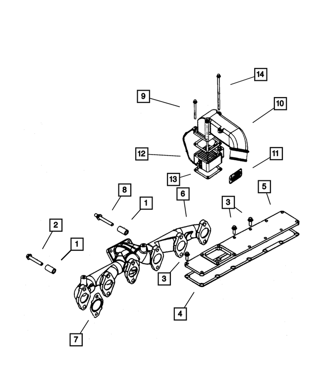 5014170AB - Engine 5.9L Six Cylinder (Diesel): Exhaust Manifold for Mopar Image