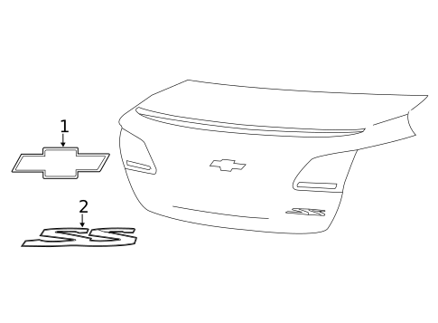 Exterior Trim - Trunk for 2014 Chevrolet SS #0