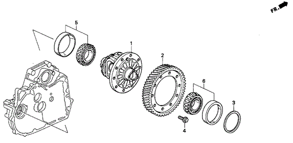 AT Differential Gear (1) for 1997 Acura CL #0