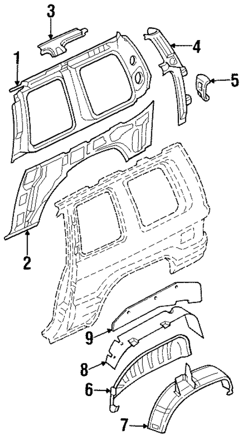 Inner Structure for 1995 Isuzu Trooper #0