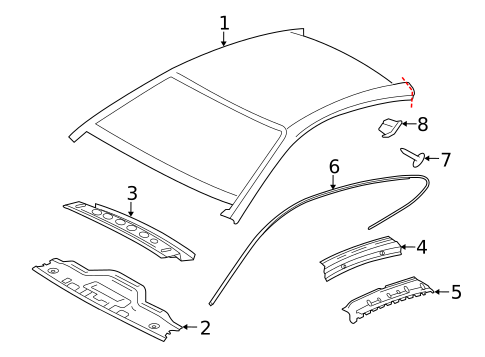 Roof & Components for 2008 Jaguar XK #0