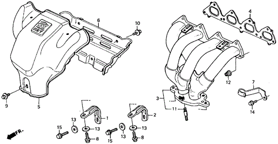 Exhaust Manifold ('90-'91) (EX) for 1991 Honda Accord #0