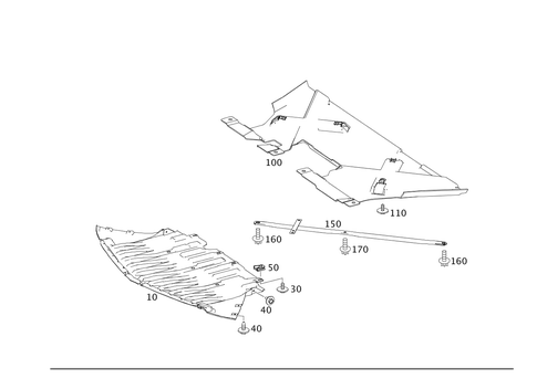 Engine Compartment Panelling, Gasoline Vehicles for 2011 Mercedes-Benz SLS AMG #0
