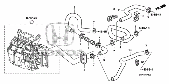 Water Hose for 2007 Honda CR-V #0