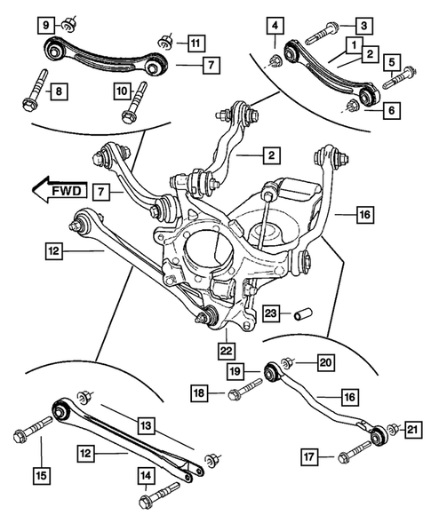 Rear Suspension and Cradle for 2011 Chrysler 300 #1