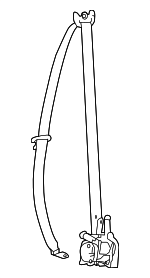 732100E081A0 - Electrical: Belt &amp; Retractor for Toyota: Highlander Image