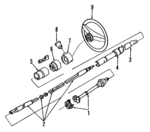 E2TZ3524F - Steering: Upper Shaft for Ford: Bronco, F-150, F-250, F-350, F-Super Duty Image
