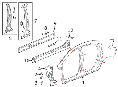 Center Pillar & Rocker for 2018 Chevrolet Volt #0