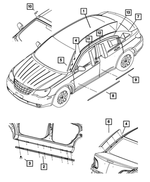 5155615AA - Exterior Ornamentation: Body Side Sill, Left for Mopar Image