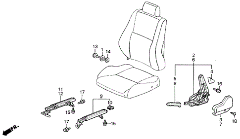 Front Seat Components for 1988 Acura Integra #0