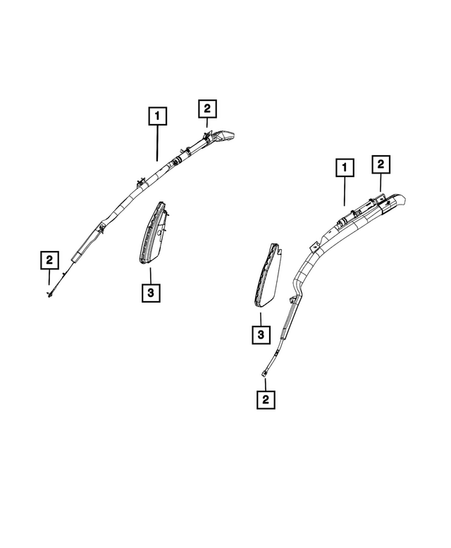 68311111AJ - Restraints: Side Curtain Air Bag, Left for Mopar Image