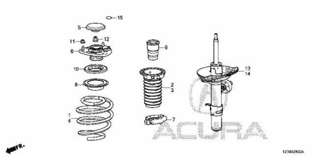 Front Shock Absorber for 2015 Acura TLX #0