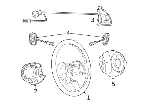 Steering Wheel & Trim for 2019 Fiat 500 #0