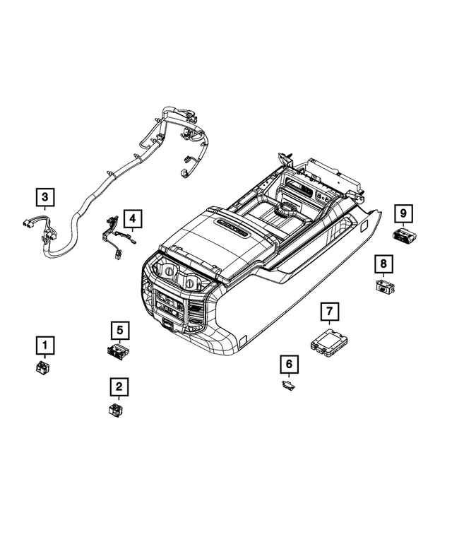 « 6EM19TX7AB – Electrical : Siège Chauffé Commutateur pour Mopar Image »