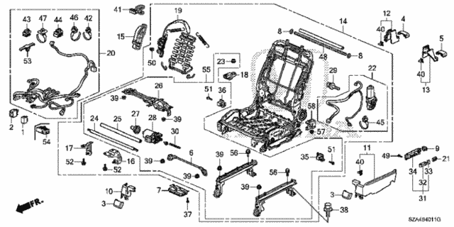 Front Seat Components (L.) (Power) for 2012 Honda Pilot #0