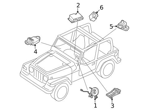Air Bag Components for 2018 Jeep Wrangler JK #0