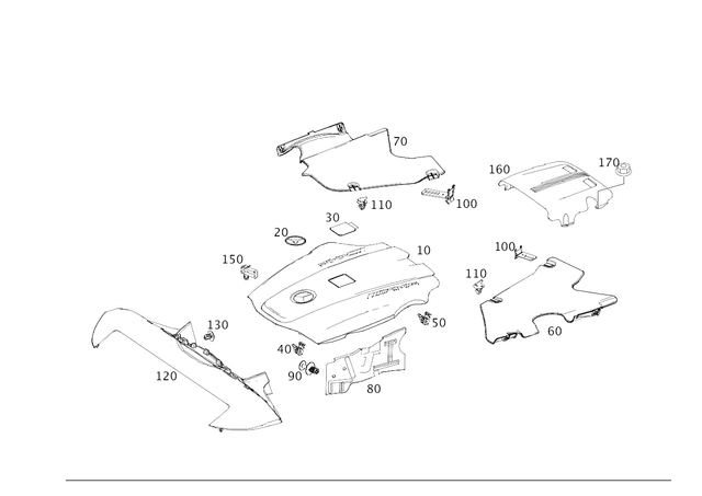 39952377 - Chassis Sheet Metal/Air Intake: Line Fastener for Mercedes-Benz Image image