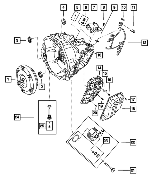 Automatic Transmission / Transaxle and Torque Converter for 2018 Fiat 500L #0
