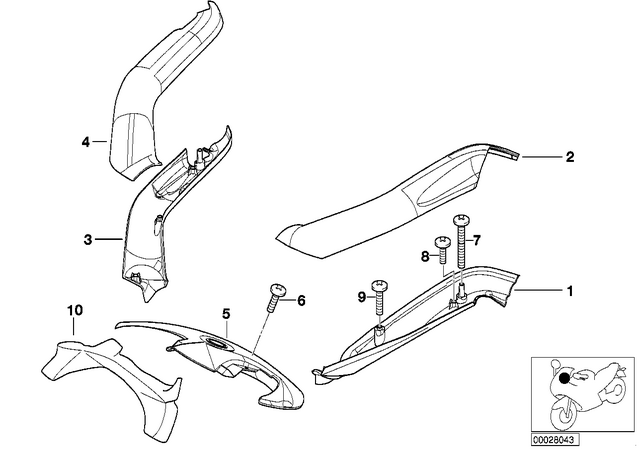 46632307983 - : Handlebar Cover Top Left Prime-Coated for BMW-Motorrad Image