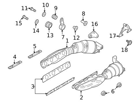 Exhaust Manifold for 2011 Audi R8 #0