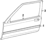 75322SG7A02 - Body: Side Molding for Honda: Accord Image