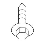 7129907535 - Body: Bumper Cover Screw for BMW Image