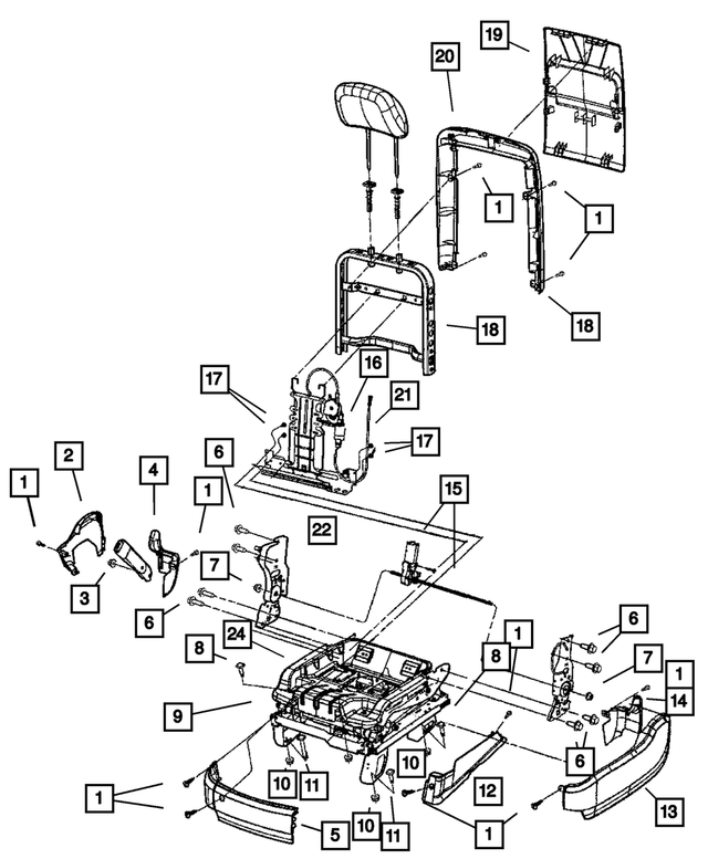 YM271L5AA - Interior Trim: Seat Adjuster Shield, Left, Driver for Mopar Image image