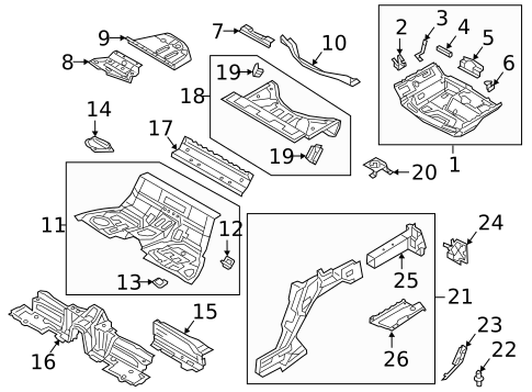 Rear Floor & Rails for 2025 Audi A8 Quattro #0