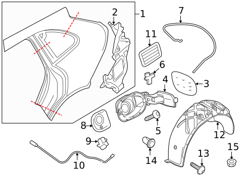 Quarter Panel & Components for 2017 Porsche Cayenne #0